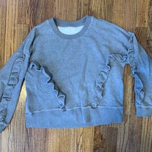Ruffled Gray Madewell Sweatshirt